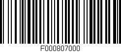 Código de barras (EAN, GTIN, SKU, ISBN): 'F000807000'