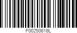 Código de barras (EAN, GTIN, SKU, ISBN): 'F00250818L'