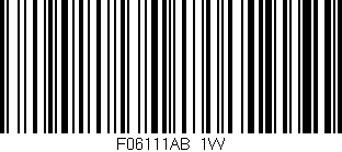 Código de barras (EAN, GTIN, SKU, ISBN): 'F06111AB/1W'