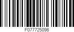 Código de barras (EAN, GTIN, SKU, ISBN): 'F077725096'