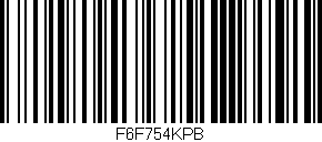 Código de barras (EAN, GTIN, SKU, ISBN): 'F6F754KPB'