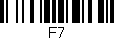 Código de barras (EAN, GTIN, SKU, ISBN): 'F7'