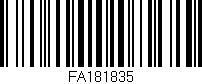 Código de barras (EAN, GTIN, SKU, ISBN): 'FA181835'