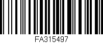 Código de barras (EAN, GTIN, SKU, ISBN): 'FA315497'
