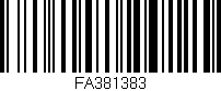 Código de barras (EAN, GTIN, SKU, ISBN): 'FA381383'