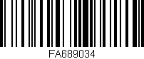 Código de barras (EAN, GTIN, SKU, ISBN): 'FA689034'
