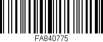 Código de barras (EAN, GTIN, SKU, ISBN): 'FA840775'
