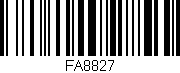 Código de barras (EAN, GTIN, SKU, ISBN): 'FA8827'