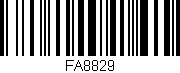 Código de barras (EAN, GTIN, SKU, ISBN): 'FA8829'