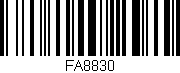 Código de barras (EAN, GTIN, SKU, ISBN): 'FA8830'