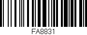 Código de barras (EAN, GTIN, SKU, ISBN): 'FA8831'