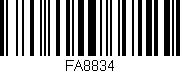 Código de barras (EAN, GTIN, SKU, ISBN): 'FA8834'
