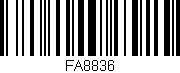 Código de barras (EAN, GTIN, SKU, ISBN): 'FA8836'