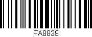 Código de barras (EAN, GTIN, SKU, ISBN): 'FA8839'
