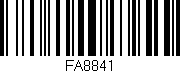 Código de barras (EAN, GTIN, SKU, ISBN): 'FA8841'