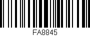 Código de barras (EAN, GTIN, SKU, ISBN): 'FA8845'