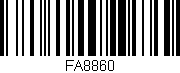 Código de barras (EAN, GTIN, SKU, ISBN): 'FA8860'