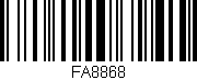 Código de barras (EAN, GTIN, SKU, ISBN): 'FA8868'