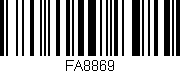 Código de barras (EAN, GTIN, SKU, ISBN): 'FA8869'