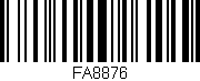 Código de barras (EAN, GTIN, SKU, ISBN): 'FA8876'