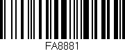 Código de barras (EAN, GTIN, SKU, ISBN): 'FA8881'