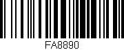 Código de barras (EAN, GTIN, SKU, ISBN): 'FA8890'