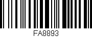 Código de barras (EAN, GTIN, SKU, ISBN): 'FA8893'