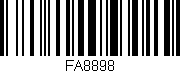 Código de barras (EAN, GTIN, SKU, ISBN): 'FA8898'