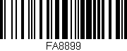 Código de barras (EAN, GTIN, SKU, ISBN): 'FA8899'