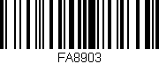 Código de barras (EAN, GTIN, SKU, ISBN): 'FA8903'