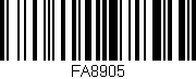 Código de barras (EAN, GTIN, SKU, ISBN): 'FA8905'