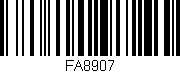 Código de barras (EAN, GTIN, SKU, ISBN): 'FA8907'