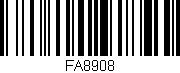 Código de barras (EAN, GTIN, SKU, ISBN): 'FA8908'