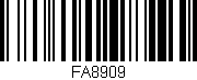 Código de barras (EAN, GTIN, SKU, ISBN): 'FA8909'