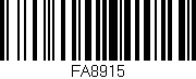 Código de barras (EAN, GTIN, SKU, ISBN): 'FA8915'