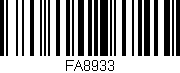Código de barras (EAN, GTIN, SKU, ISBN): 'FA8933'