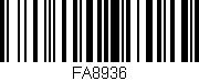 Código de barras (EAN, GTIN, SKU, ISBN): 'FA8936'