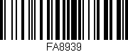 Código de barras (EAN, GTIN, SKU, ISBN): 'FA8939'