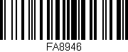 Código de barras (EAN, GTIN, SKU, ISBN): 'FA8946'