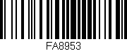 Código de barras (EAN, GTIN, SKU, ISBN): 'FA8953'