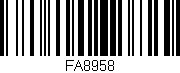 Código de barras (EAN, GTIN, SKU, ISBN): 'FA8958'