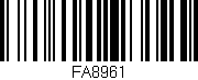 Código de barras (EAN, GTIN, SKU, ISBN): 'FA8961'