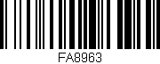 Código de barras (EAN, GTIN, SKU, ISBN): 'FA8963'