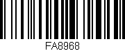 Código de barras (EAN, GTIN, SKU, ISBN): 'FA8968'