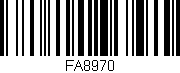 Código de barras (EAN, GTIN, SKU, ISBN): 'FA8970'