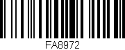 Código de barras (EAN, GTIN, SKU, ISBN): 'FA8972'