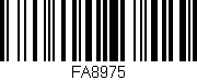 Código de barras (EAN, GTIN, SKU, ISBN): 'FA8975'