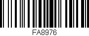 Código de barras (EAN, GTIN, SKU, ISBN): 'FA8976'