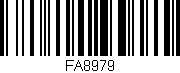Código de barras (EAN, GTIN, SKU, ISBN): 'FA8979'