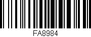 Código de barras (EAN, GTIN, SKU, ISBN): 'FA8984'